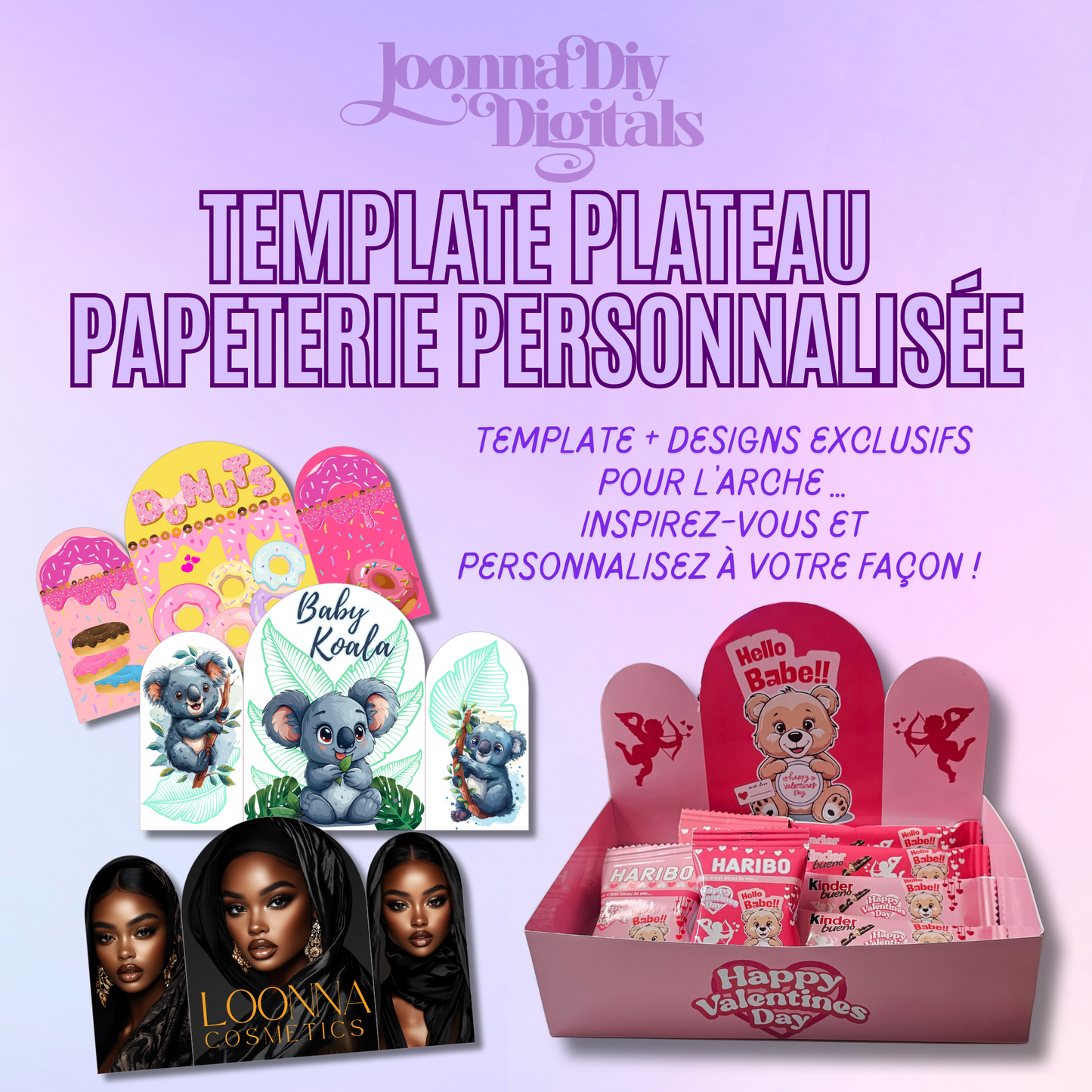 Template Plateau Papeterie Personnalisée