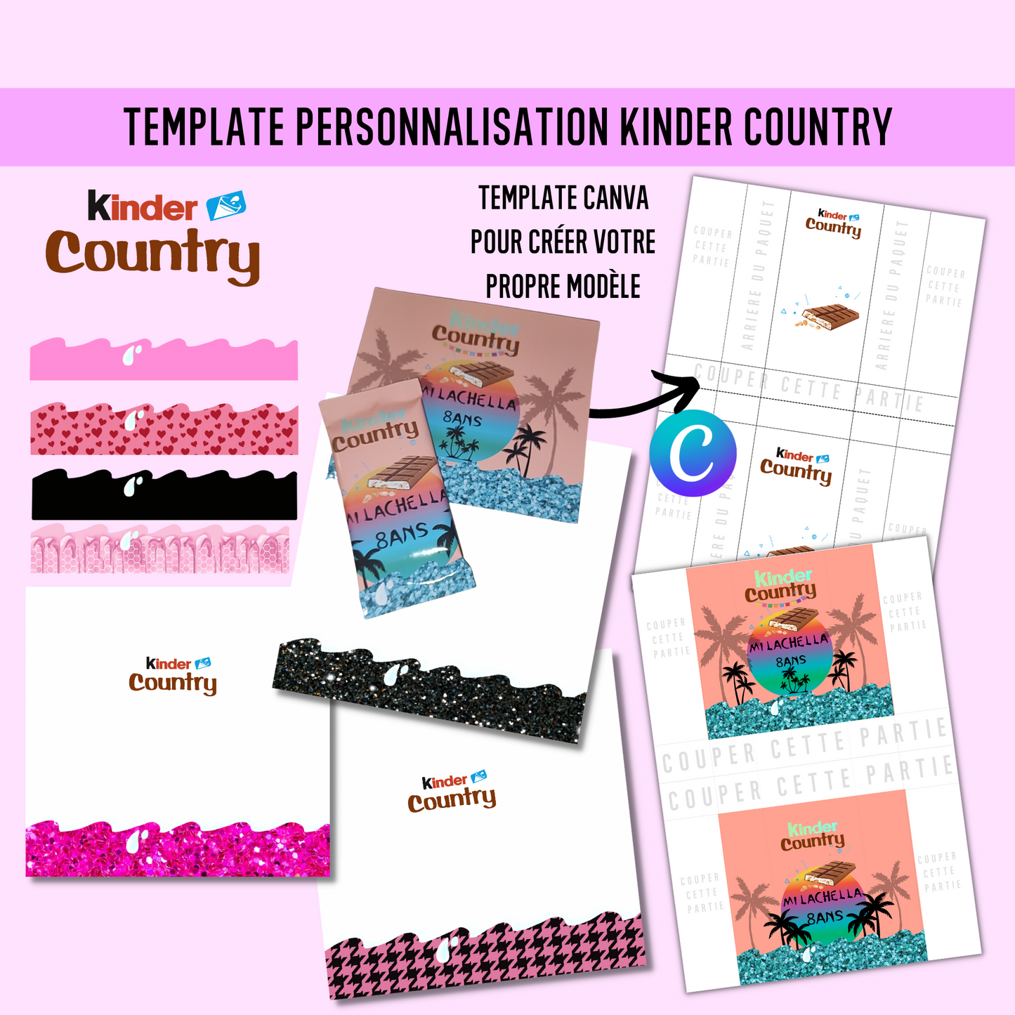 Pack Templates Kinder - Papeterie personnalisée