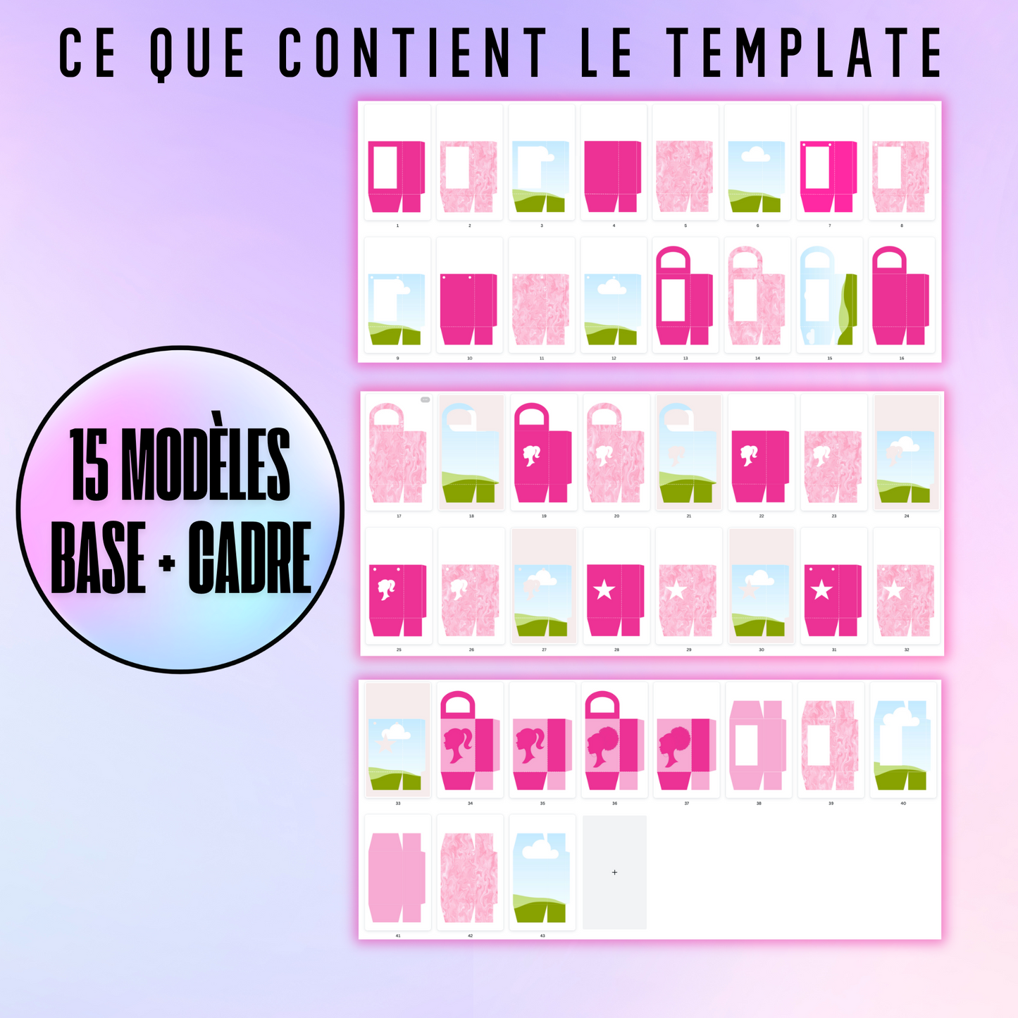 Template boîte cadeau personnalisée – Modèles Barbie & plus