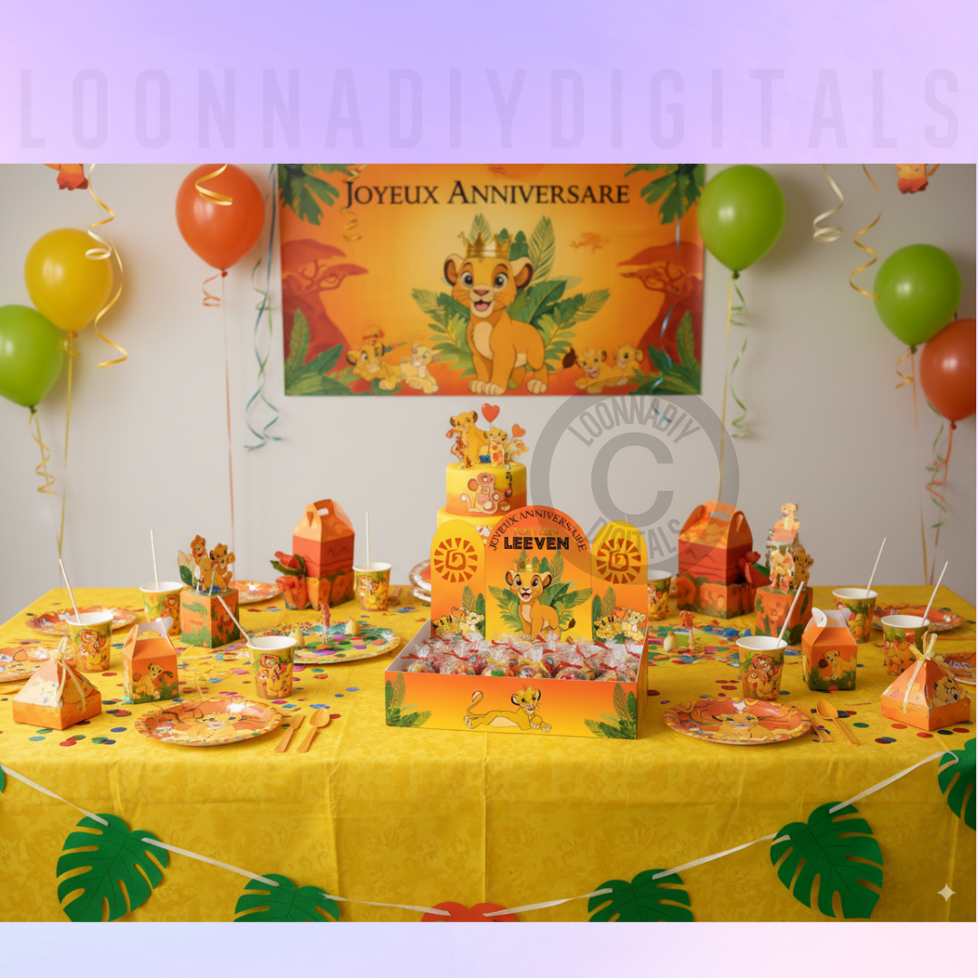 Maxi Pack templates Canva Sweet Table & Papeterie Personnalisée - Kit Complet Anniversaire