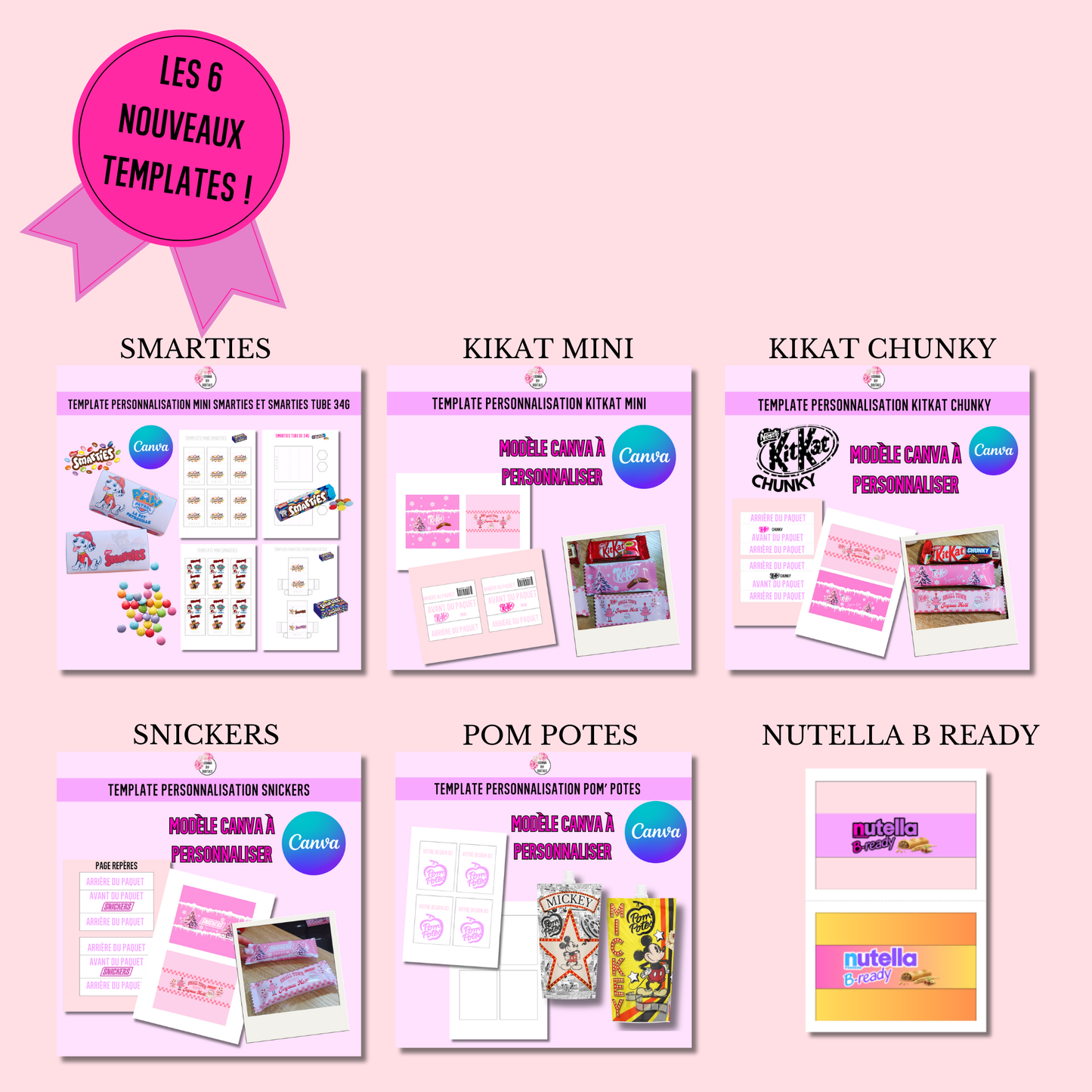Maxi Pack templates Canva Sweet Table & Papeterie Personnalisée - Kit Complet Anniversaire