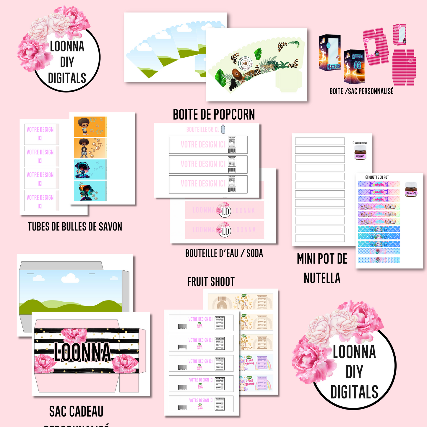 Maxi Pack templates Canva Sweet Table & Papeterie Personnalisée - Kit Complet Anniversaire