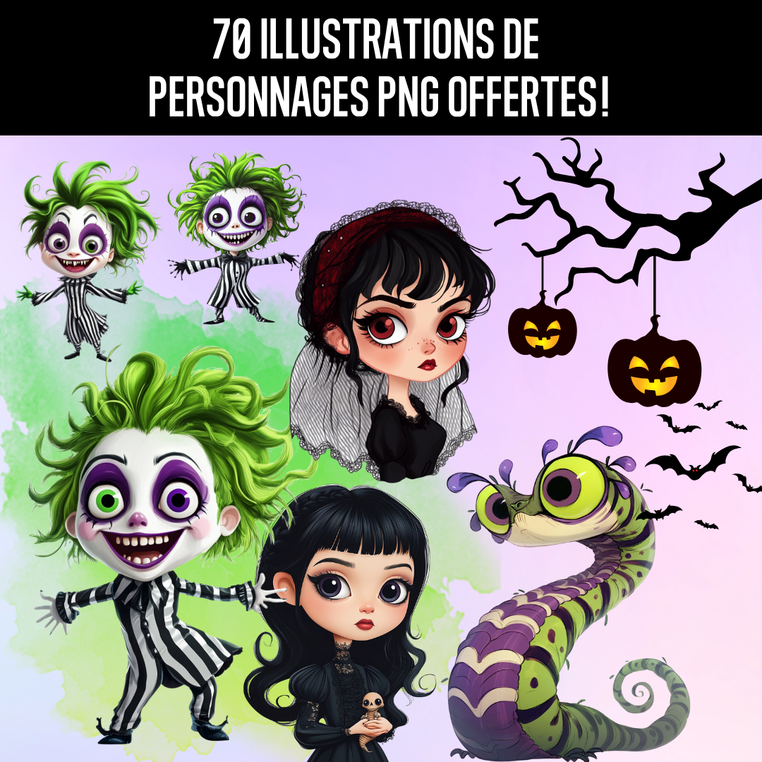 Template Kinder Bueno personnalisé – Beetlejuice Vibes | Papeterie personnalisée express | Modifiable Canva | Halloween party favors