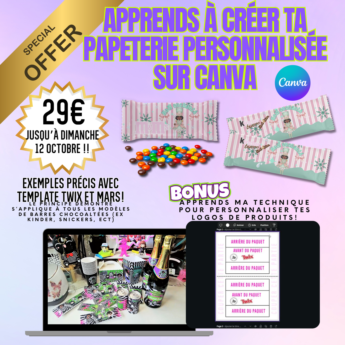 Formation – Apprends à créer et vendre ta papeterie personnalisée avec Canva