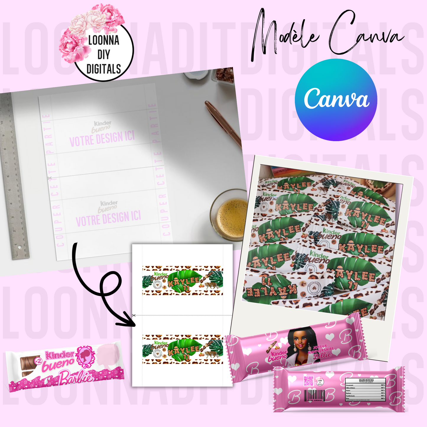 Pack Templates Kinder - Papeterie personnalisée