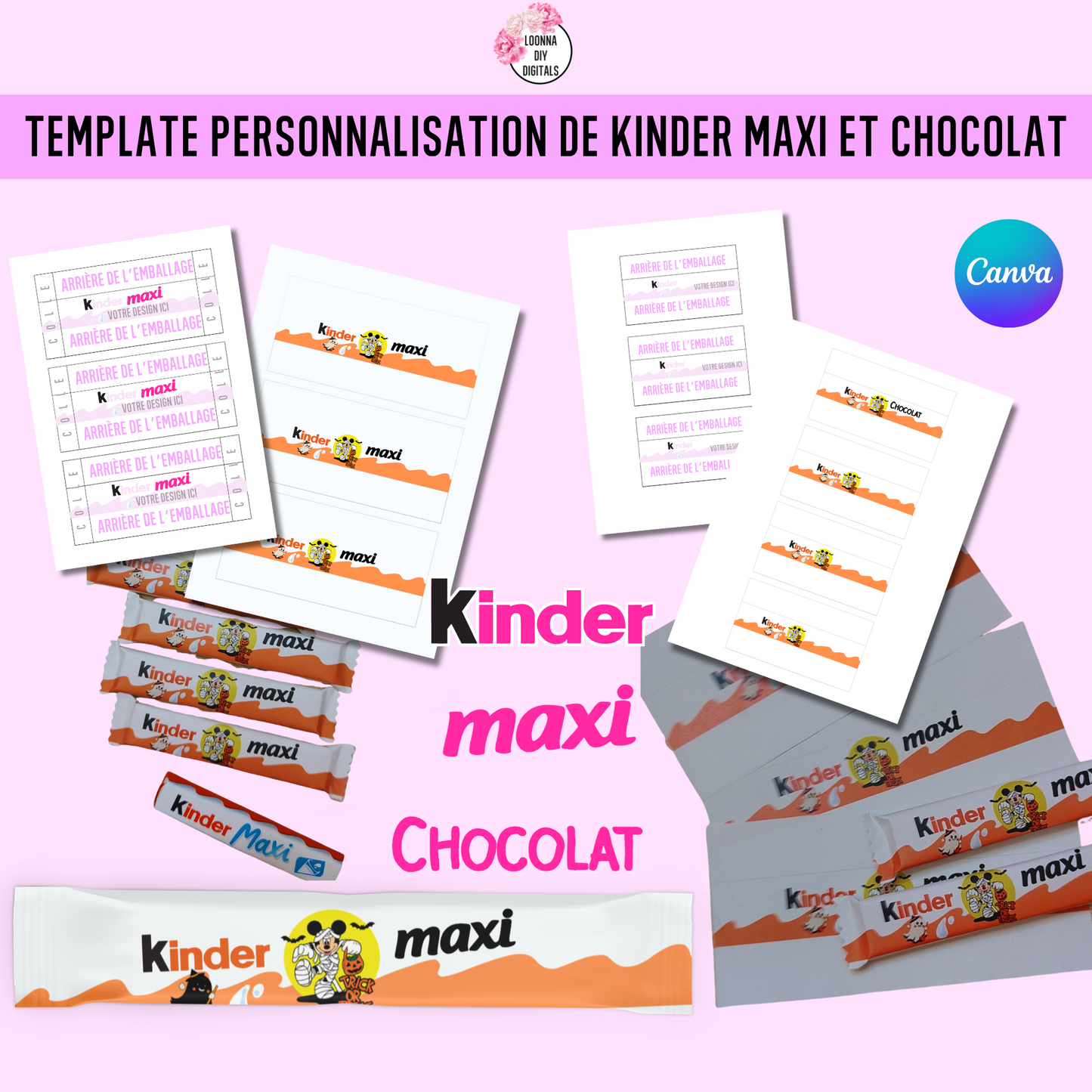 Pack Templates Kinder - Papeterie personnalisée
