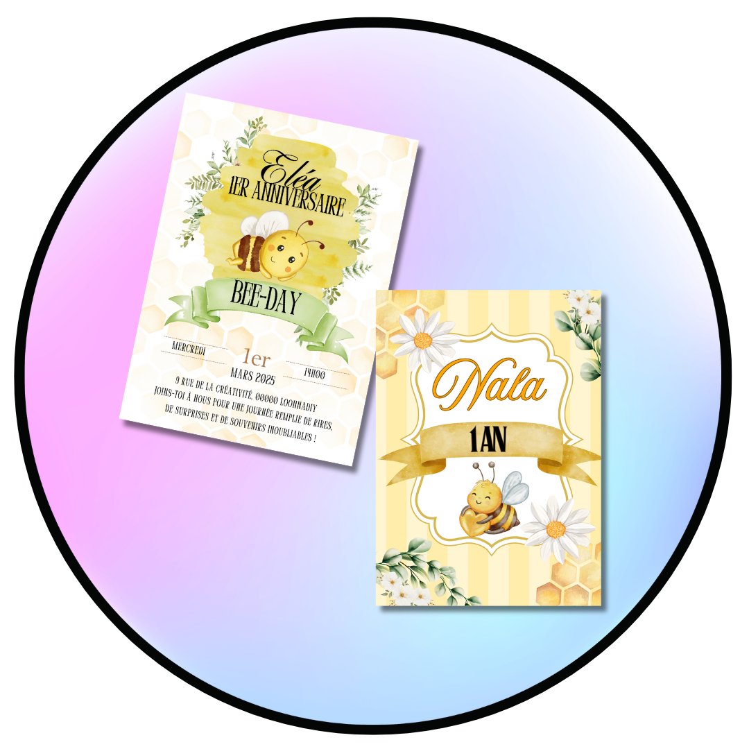 Template invitations/cartes à personnaliser – LoonnaDiyDigitals