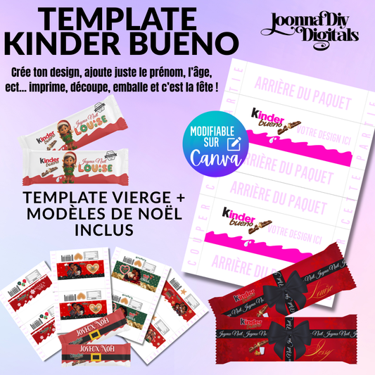 Template emballage Kinder Bueno personnalisés