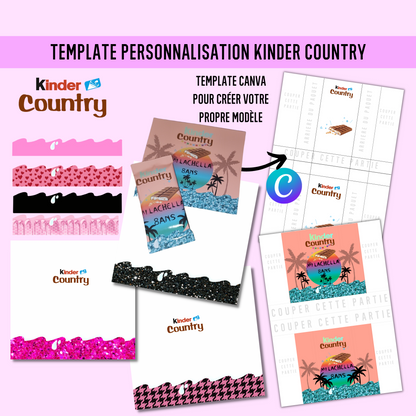 Template personnalisation Kinder country - Kinder country personnalisé