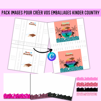 Template personnalisation Kinder country - Kinder country personnalisé