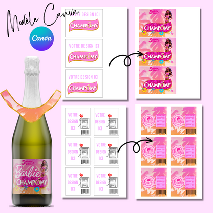 Template personnalisation bouteille de champomy