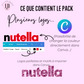 Template personnalisation mini pot de nutella - Nutella personnalisée