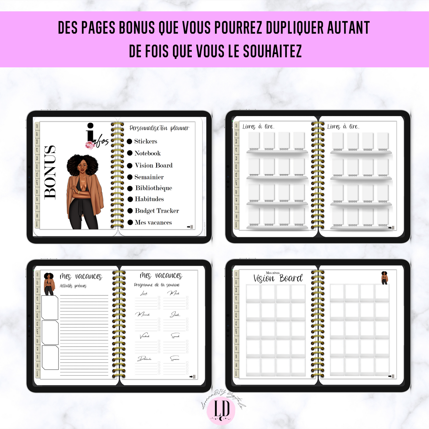 Boss Lady Planner - Agenda numérique non daté