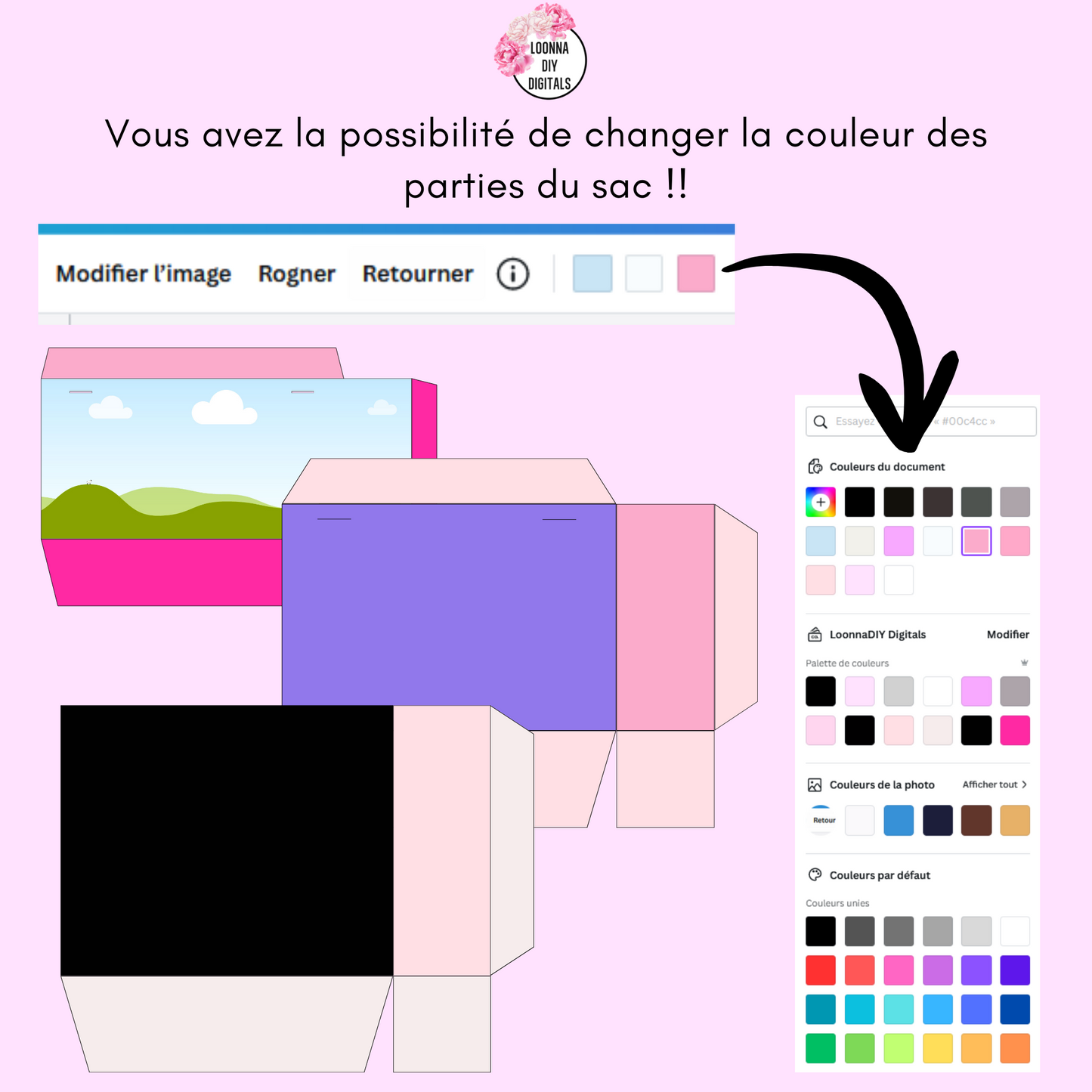 Template pour créer vos propres sacs cadeaux