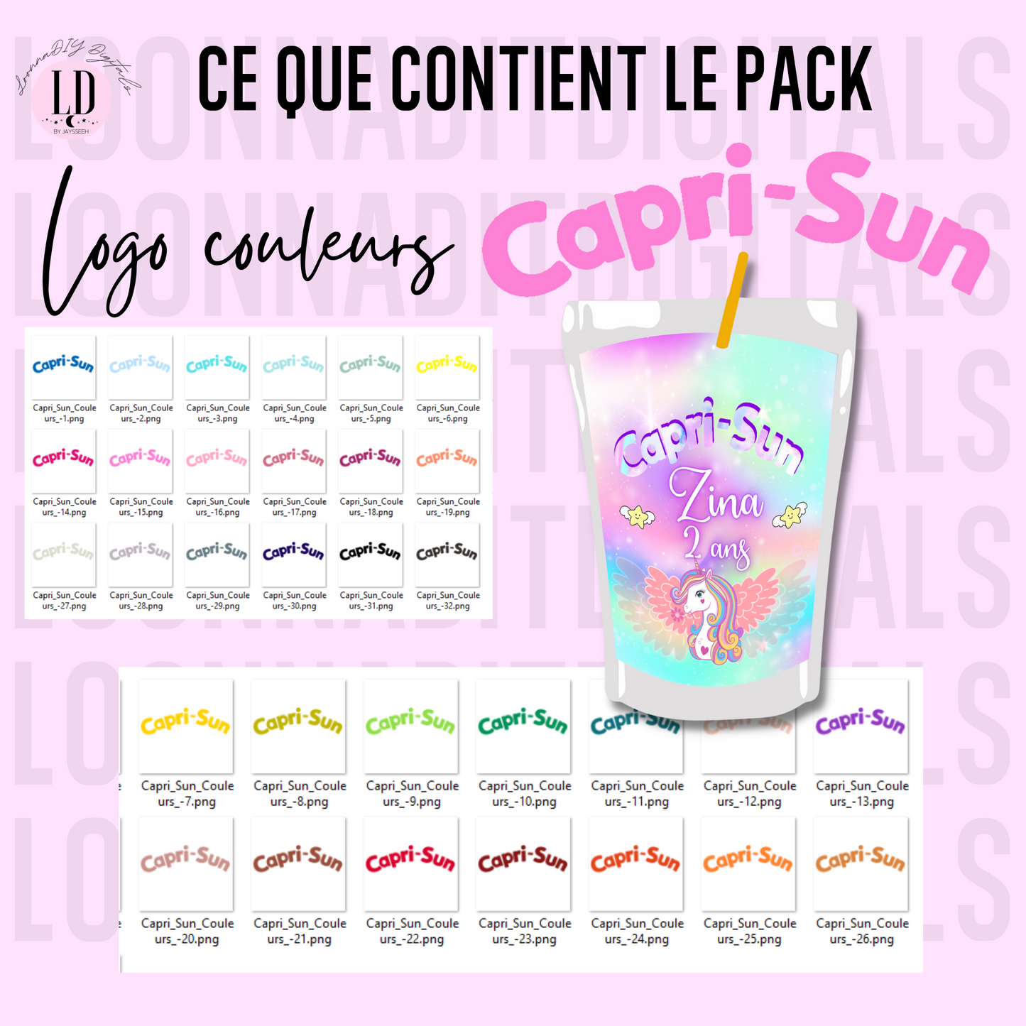 Template personnalisation Capri Sun - Capri Sun personnalisé