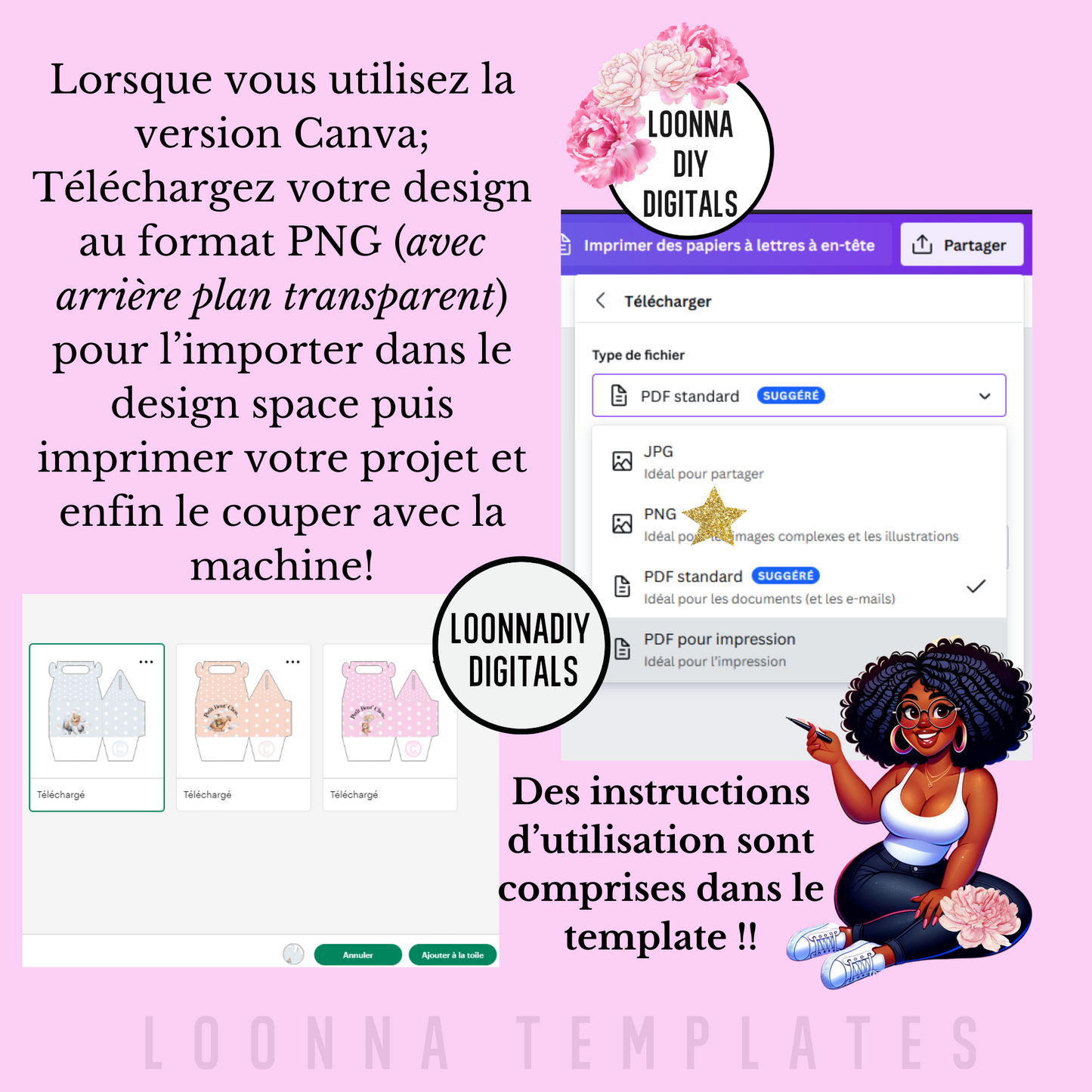 🌟 Pack de Templates "Petit Bout' Chou" pour Cricut et Canva 🌟