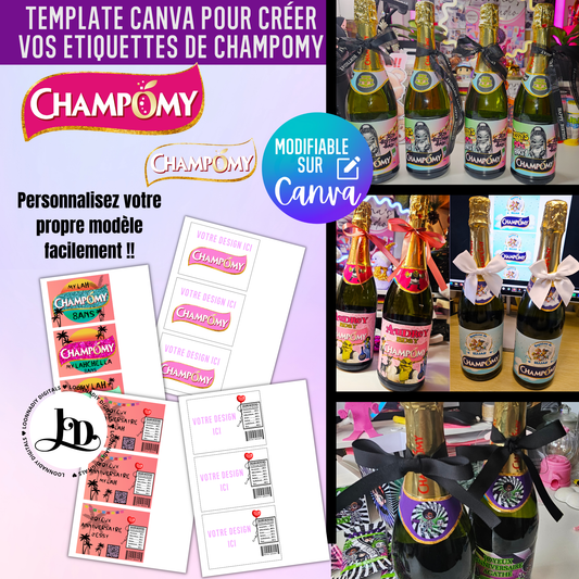 Template personnalisation bouteille de champomy