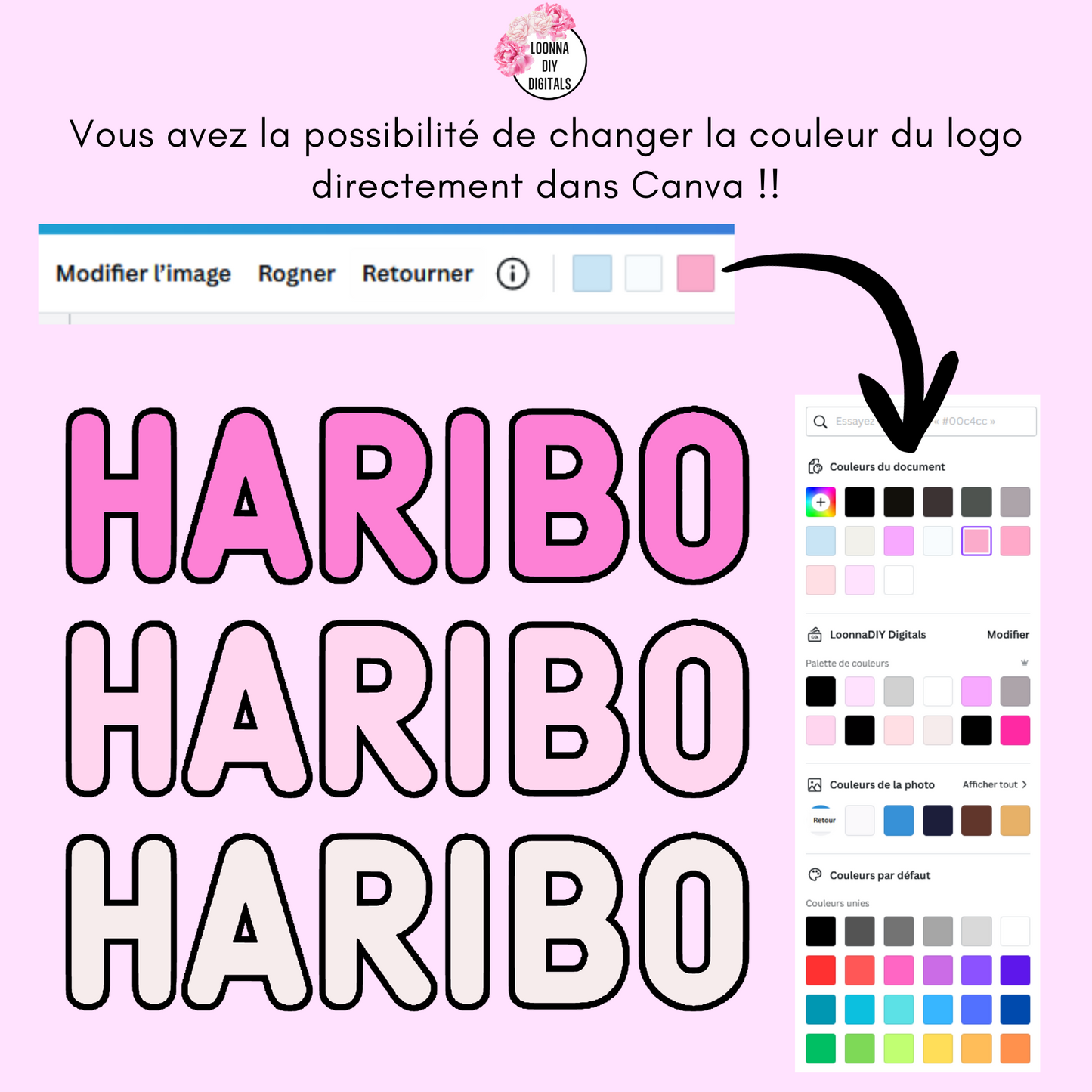 Template personnalisation pour petit paquet de Haribo