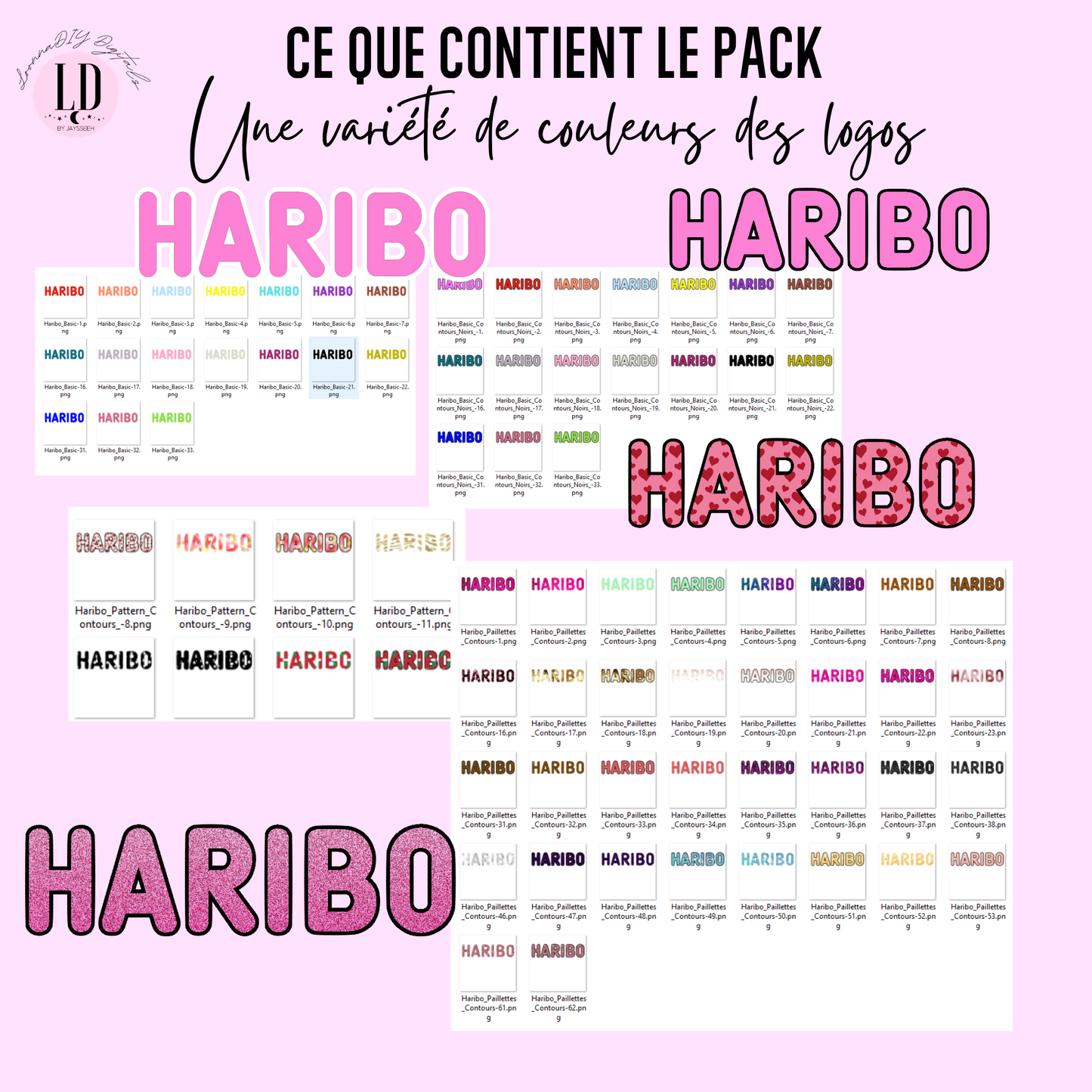 Template personnalisation pour petit paquet de Haribo