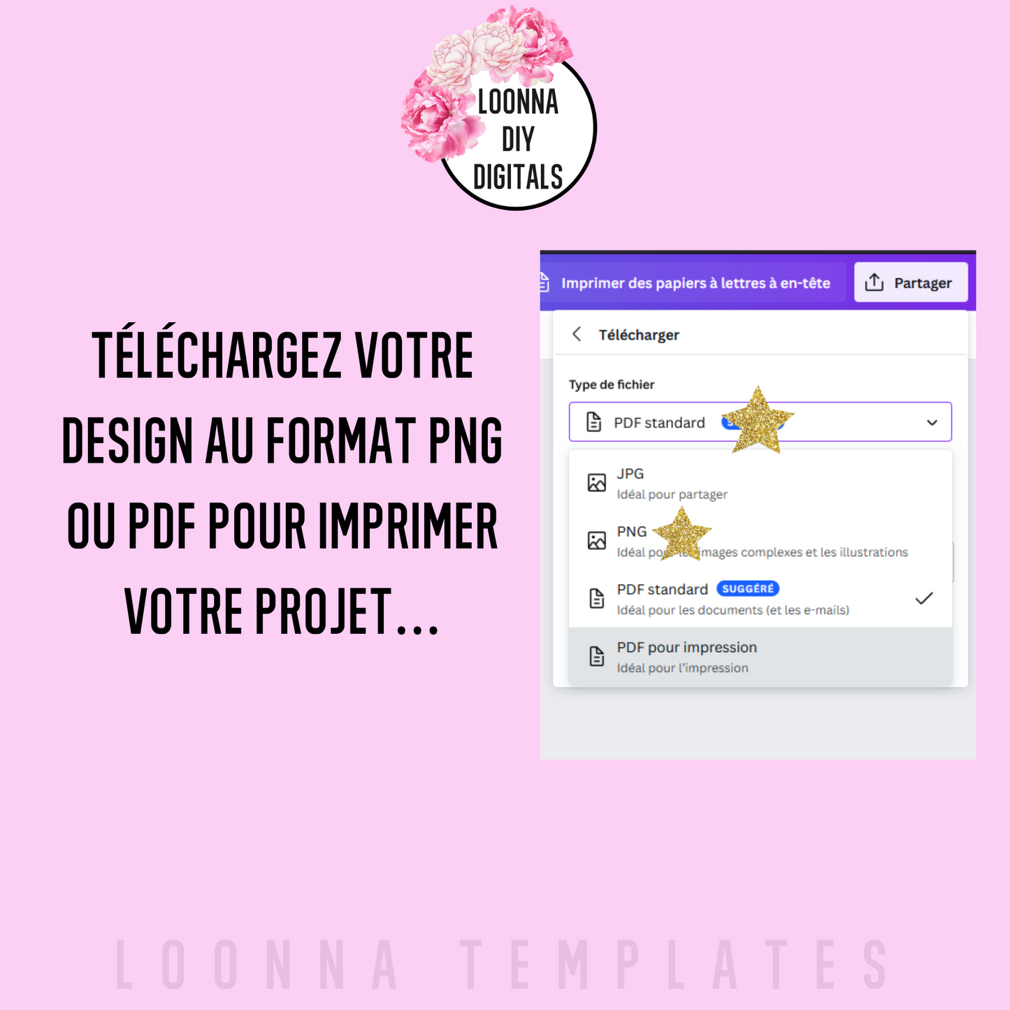 Template boite cadeau personnalisable