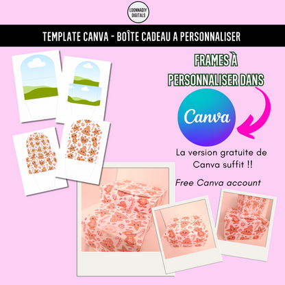 Template boite cadeau personnalisable