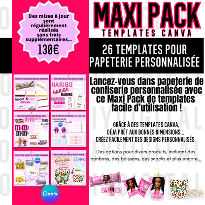 Maxi Pack de Templates de Papeterie Personnalisée dimensionnés aux bonnes tailles!