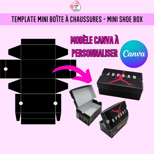 Template de Mini Boîte à Chaussures - Mini Shoe Box