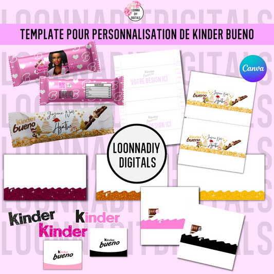 Template emballage Kinder Bueno personnalisés