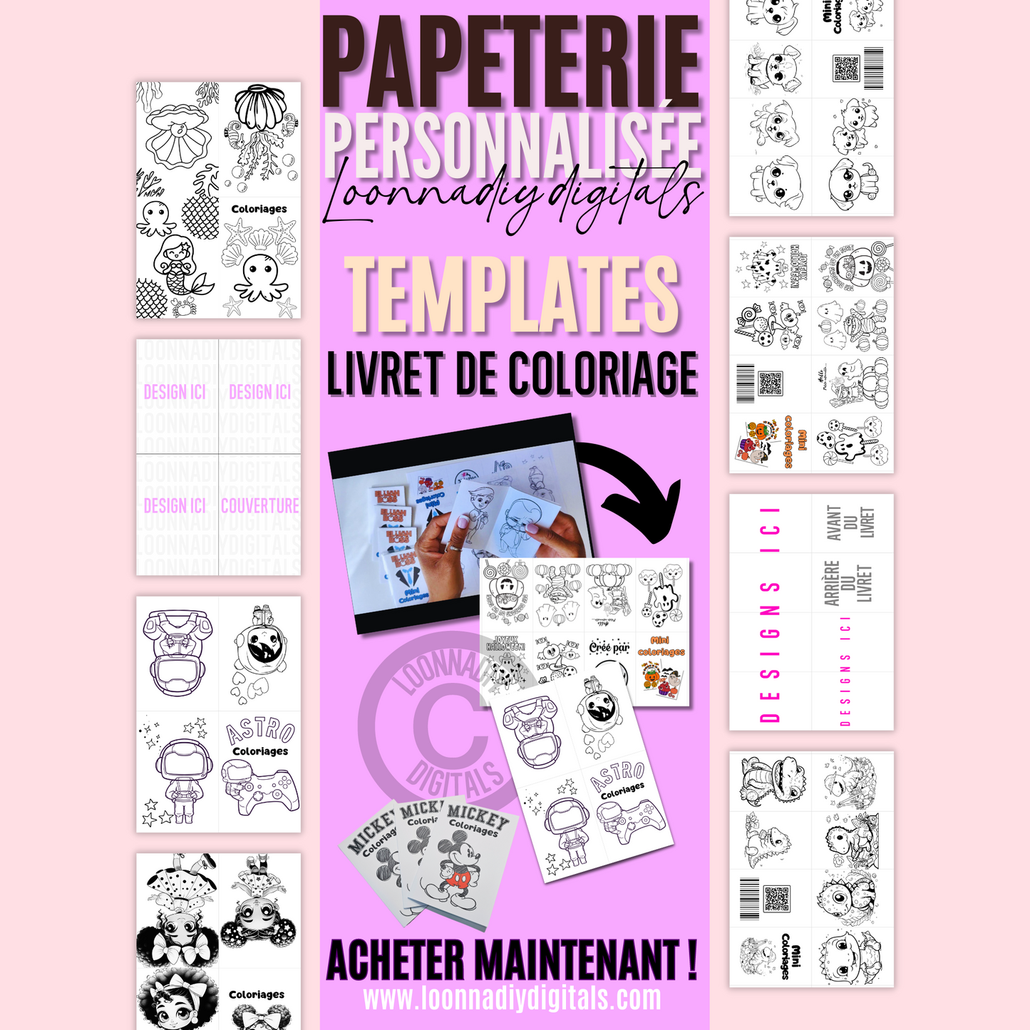 Template Mini-Coloriages Personnalisables sur Canva