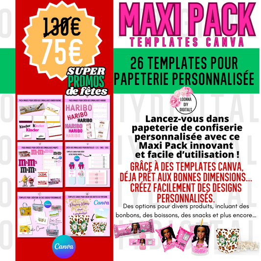 Maxi Pack de Templates de Papeterie Personnalisée dimensionnés aux bonnes tailles!