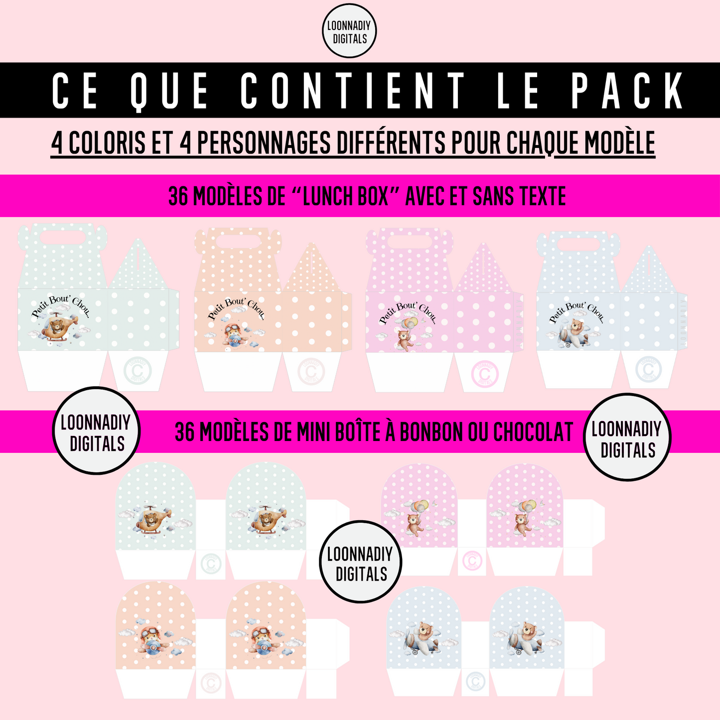 🌟 Pack de Templates "Petit Bout' Chou" pour Cricut et Canva 🌟