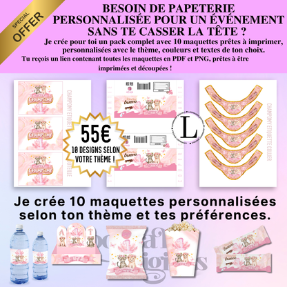 10 maquettes papeterie personnalisée sur-mesure pour ton événement, sans te prendre la tête!