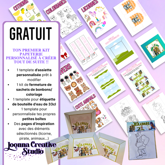Kit Gratuit – Crée ta première papeterie personnalisée