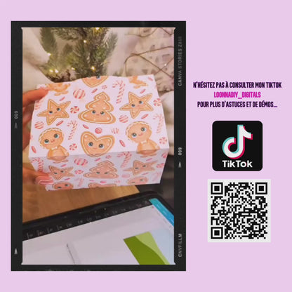 Template boite cadeau personnalisable